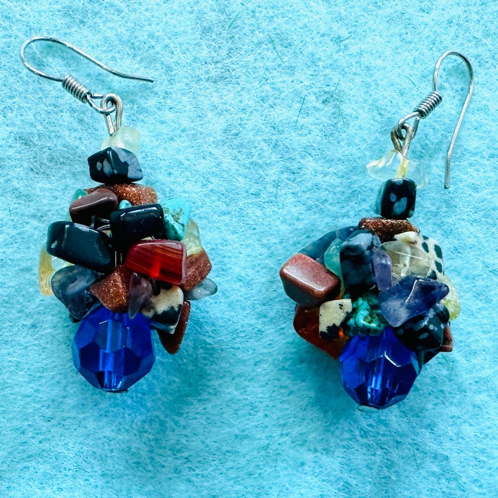 Multi-Colored Bead Earrings
